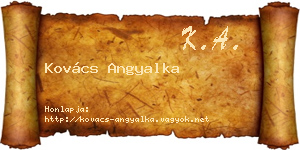 Kovács Angyalka névjegykártya