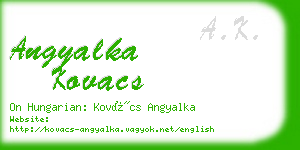 angyalka kovacs business card